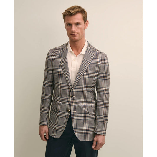 Classic Fit Linen-Silk-Cotton Check 1818 Sport Coat