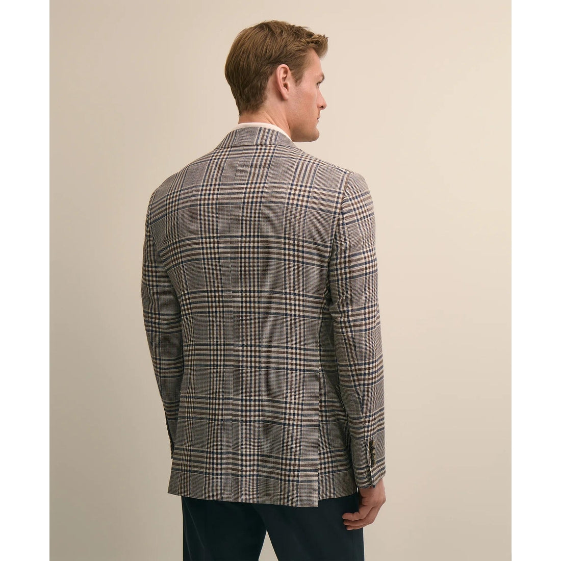 Classic Fit Linen-Silk-Cotton Check 1818 Sport Coat