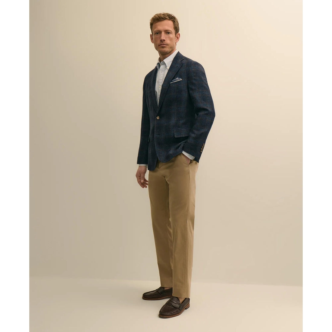 The Cloud Jacket in Wool-Linen Check