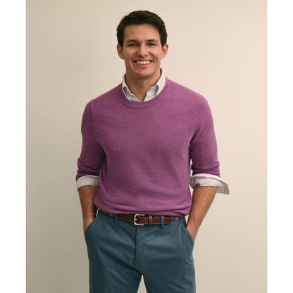 Supima Cotton Pique Crewneck Sweater