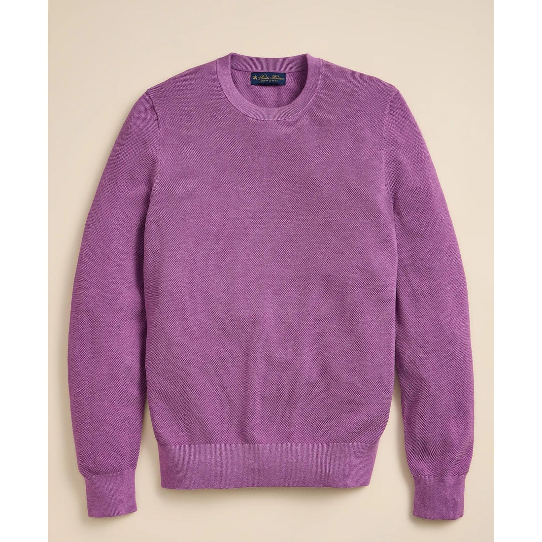 Supima Cotton Pique Crewneck Sweater