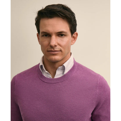 Supima Cotton Pique Crewneck Sweater