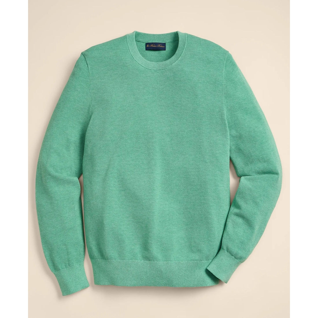 Supima Cotton Pique Crewneck Sweater