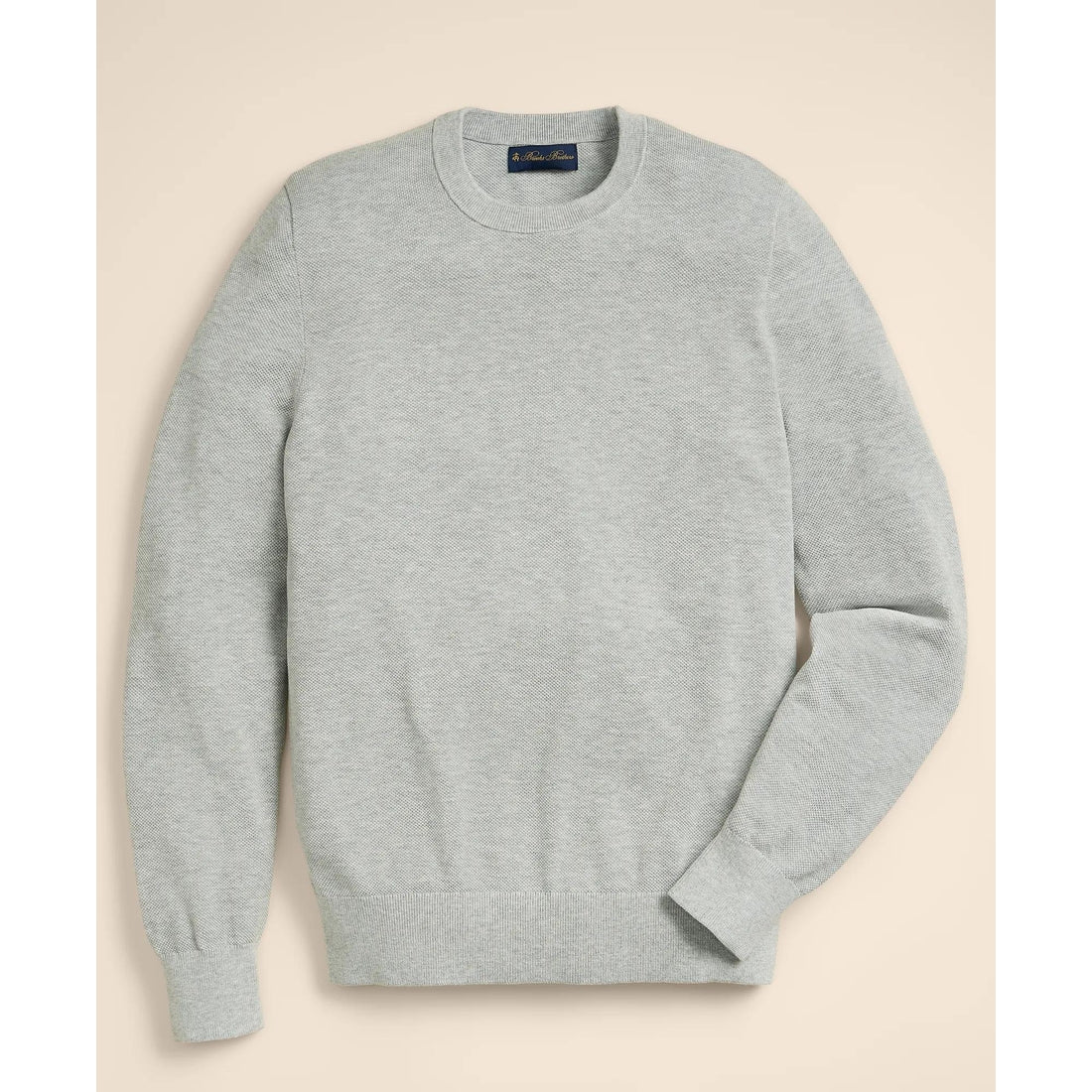 Supima Cotton Pique Crewneck Sweater