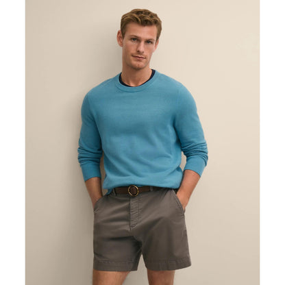 Supima Cotton Pique Crewneck Sweater