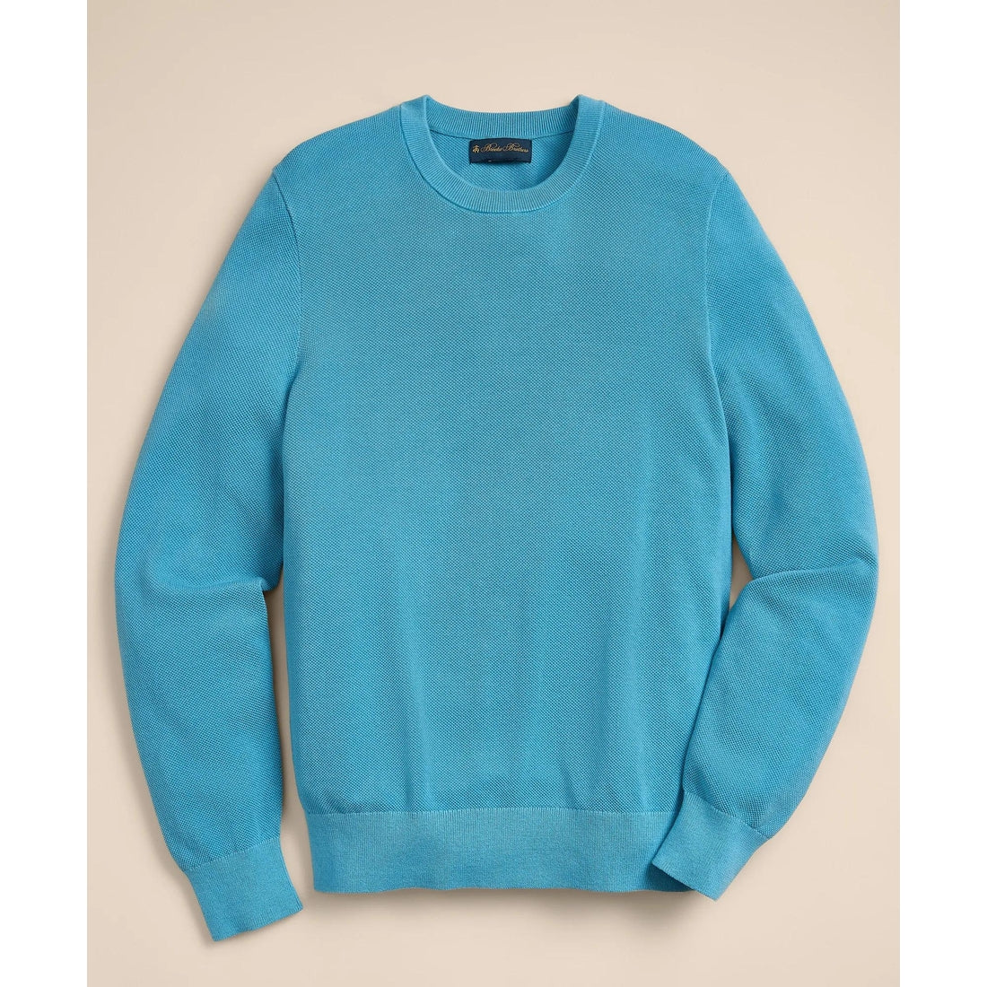 Supima Cotton Pique Crewneck Sweater