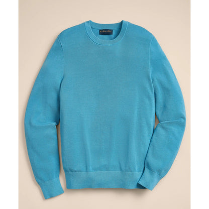 Supima Cotton Pique Crewneck Sweater