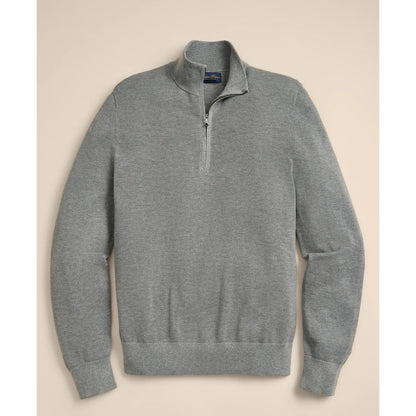 Supima Cotton Pique Quarter-Zip Sweater