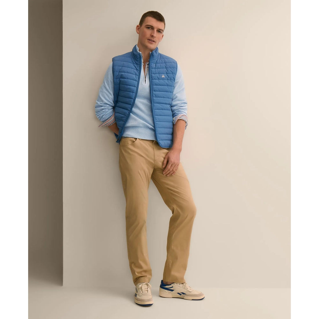 Supima Cotton Pique Quarter-Zip Sweater