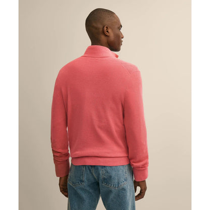 Supima Cotton Pique Quarter-Zip Sweater