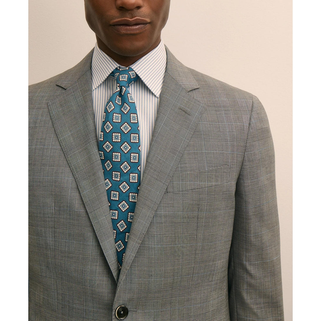 Slim Fit Wool Check 1818 Suit