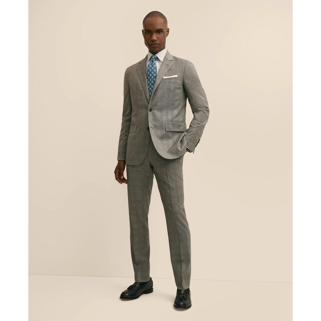 Slim Fit Wool Check 1818 Suit
