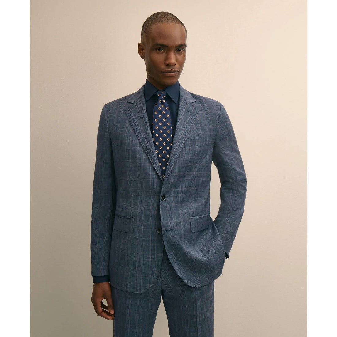Slim Fit Wool Check 1818 Suit