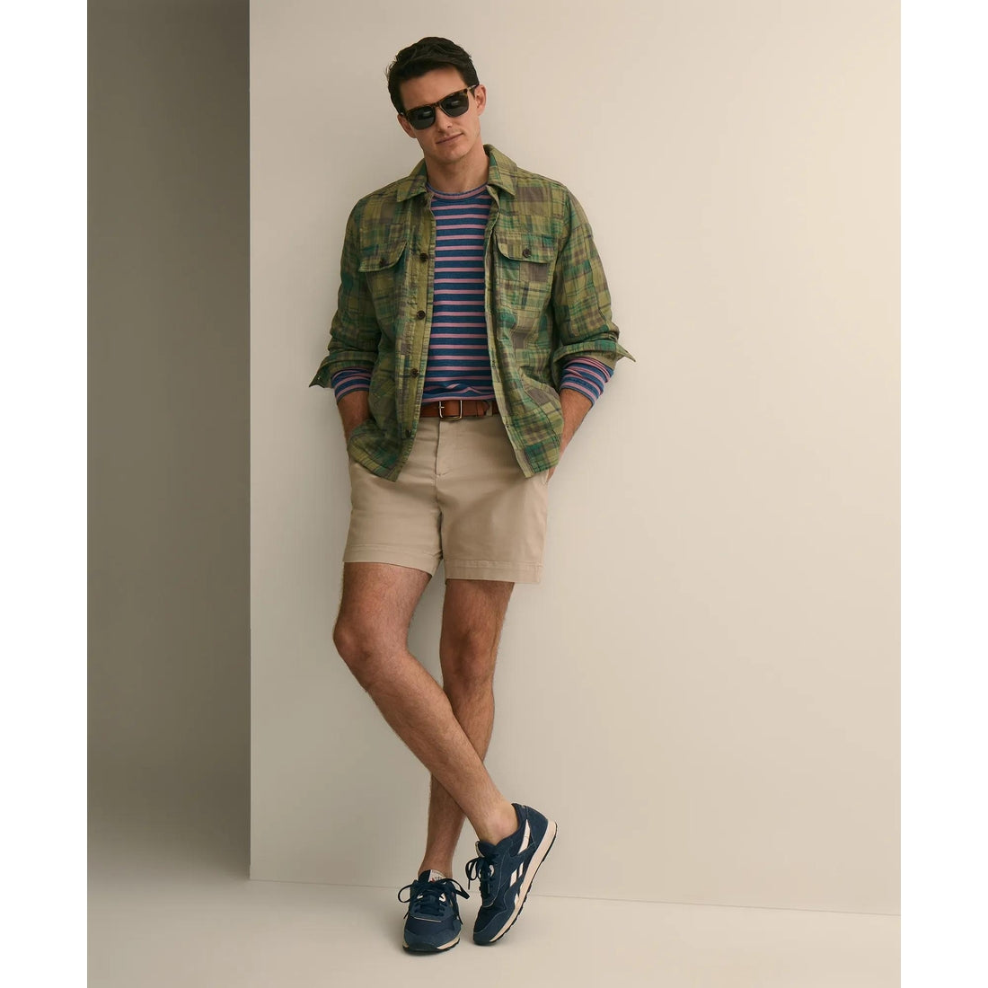 Cotton Patchwork Madras Shirt Jacket
