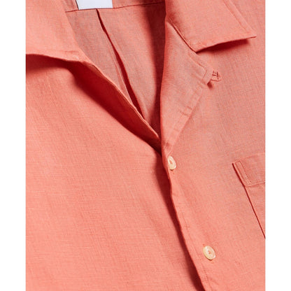 Irish Linen Camp Collar, Short-Sleeve Shirt