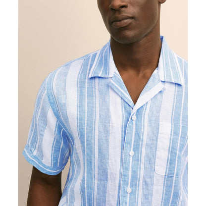 Irish Linen Short-Sleeve Camp Collar Sport Shirt