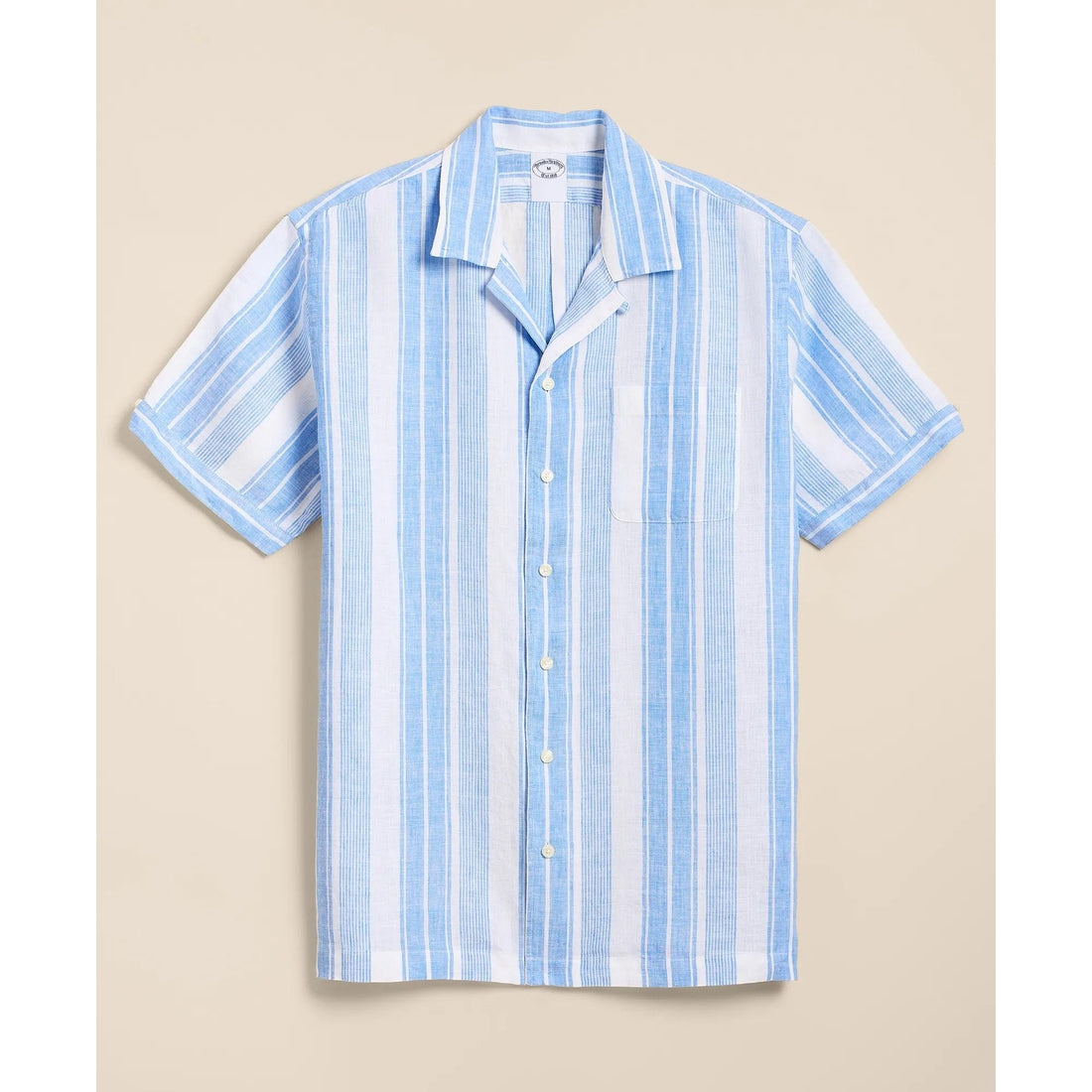 Irish Linen Short-Sleeve Camp Collar Sport Shirt
