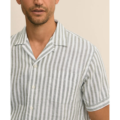 Irish Linen Short-Sleeve Camp Collar Sport Shirt