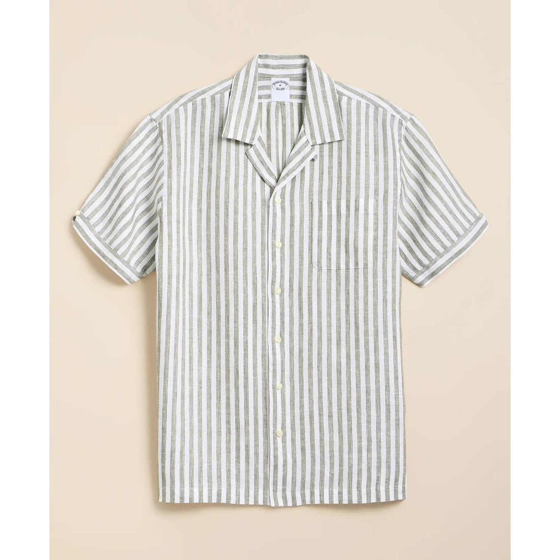 Irish Linen Short-Sleeve Camp Collar Sport Shirt
