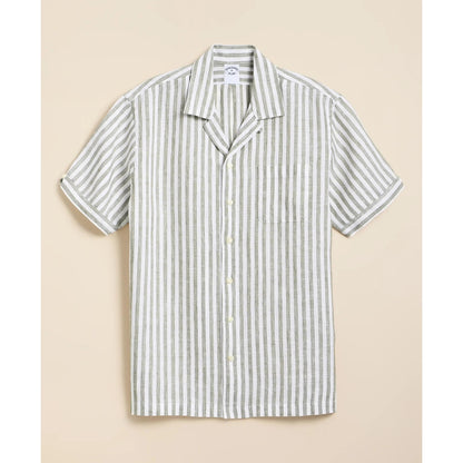 Irish Linen Short-Sleeve Camp Collar Sport Shirt