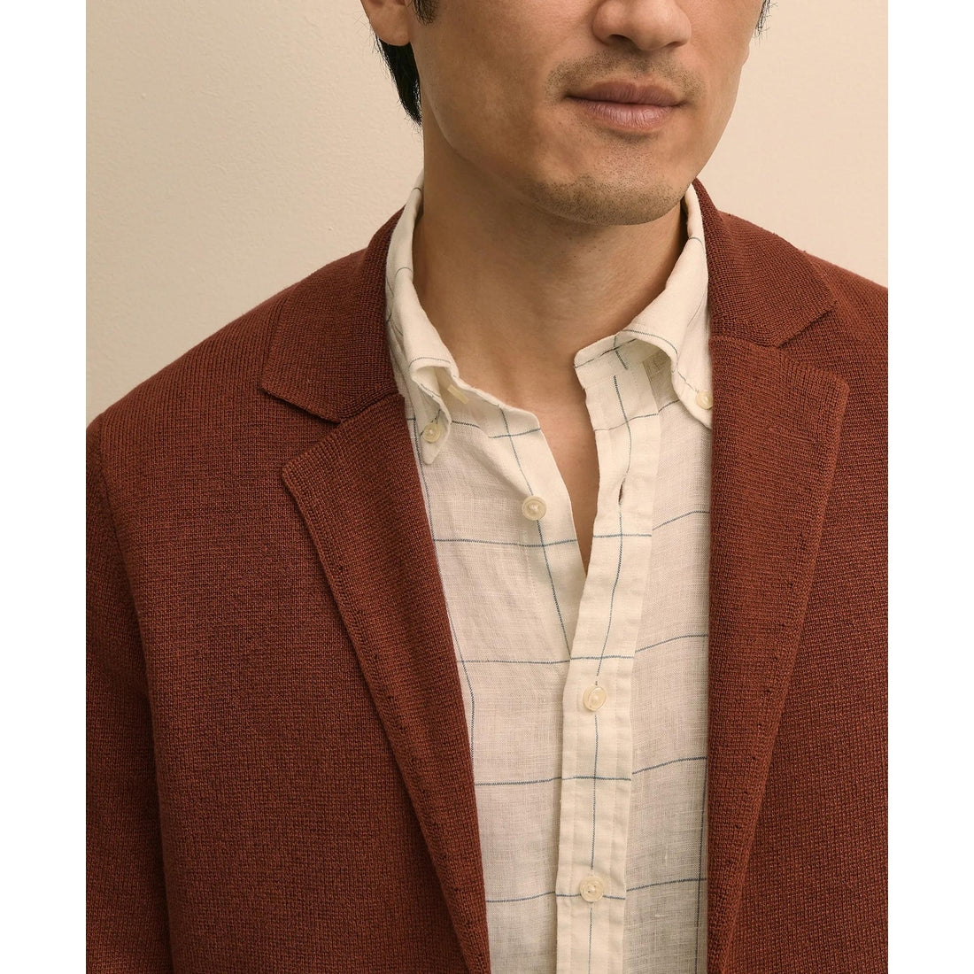 Sweater Blazer In Linen-Cotton Blend