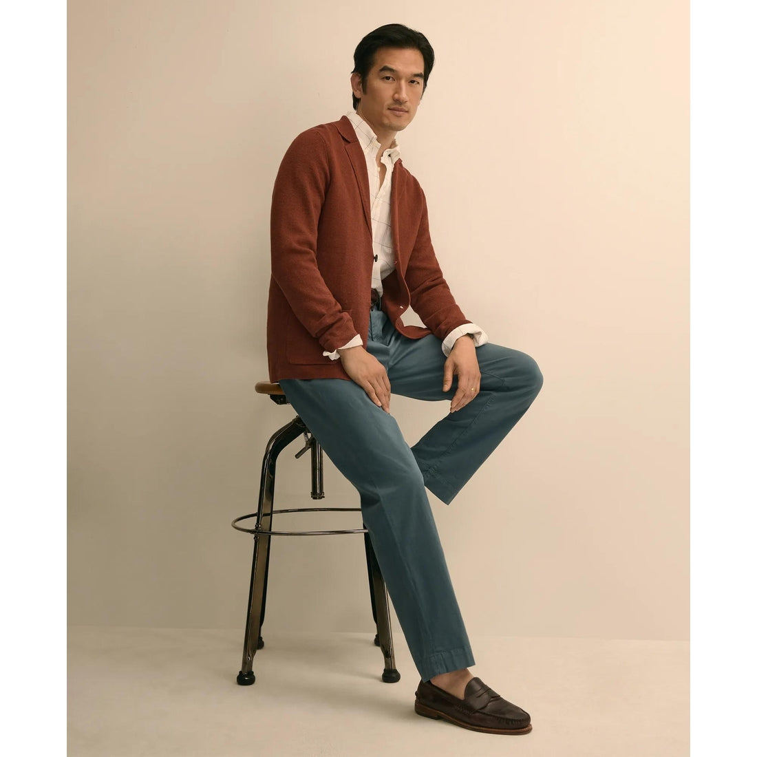 Sweater Blazer In Linen-Cotton Blend