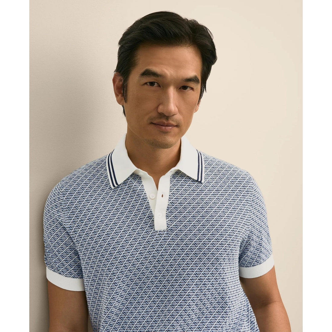 Supima Cotton Diamond Polo Sweater