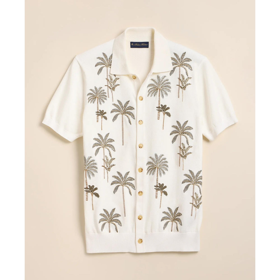 Supima Cotton Palm Polo Cardigan