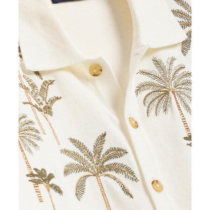 Supima Cotton Palm Polo Cardigan