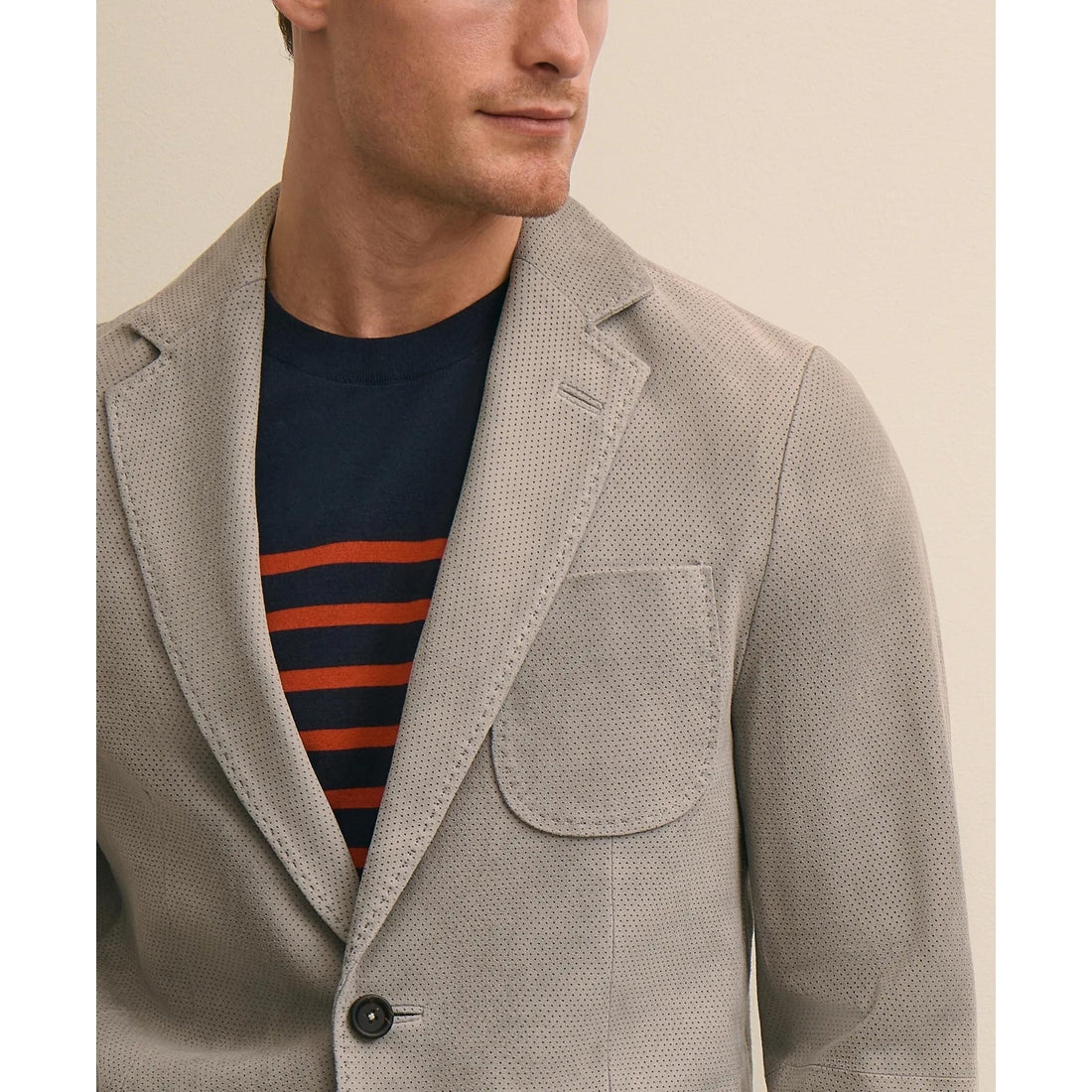Perforated Suede Sport Coat