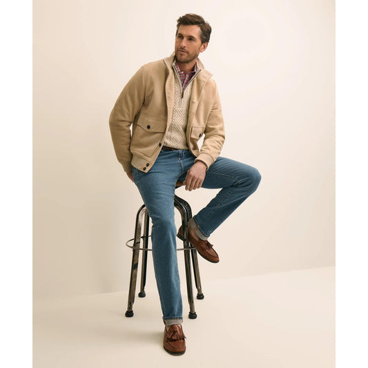 Suede Safari Bomber Jacket