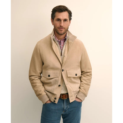Suede Safari Bomber Jacket