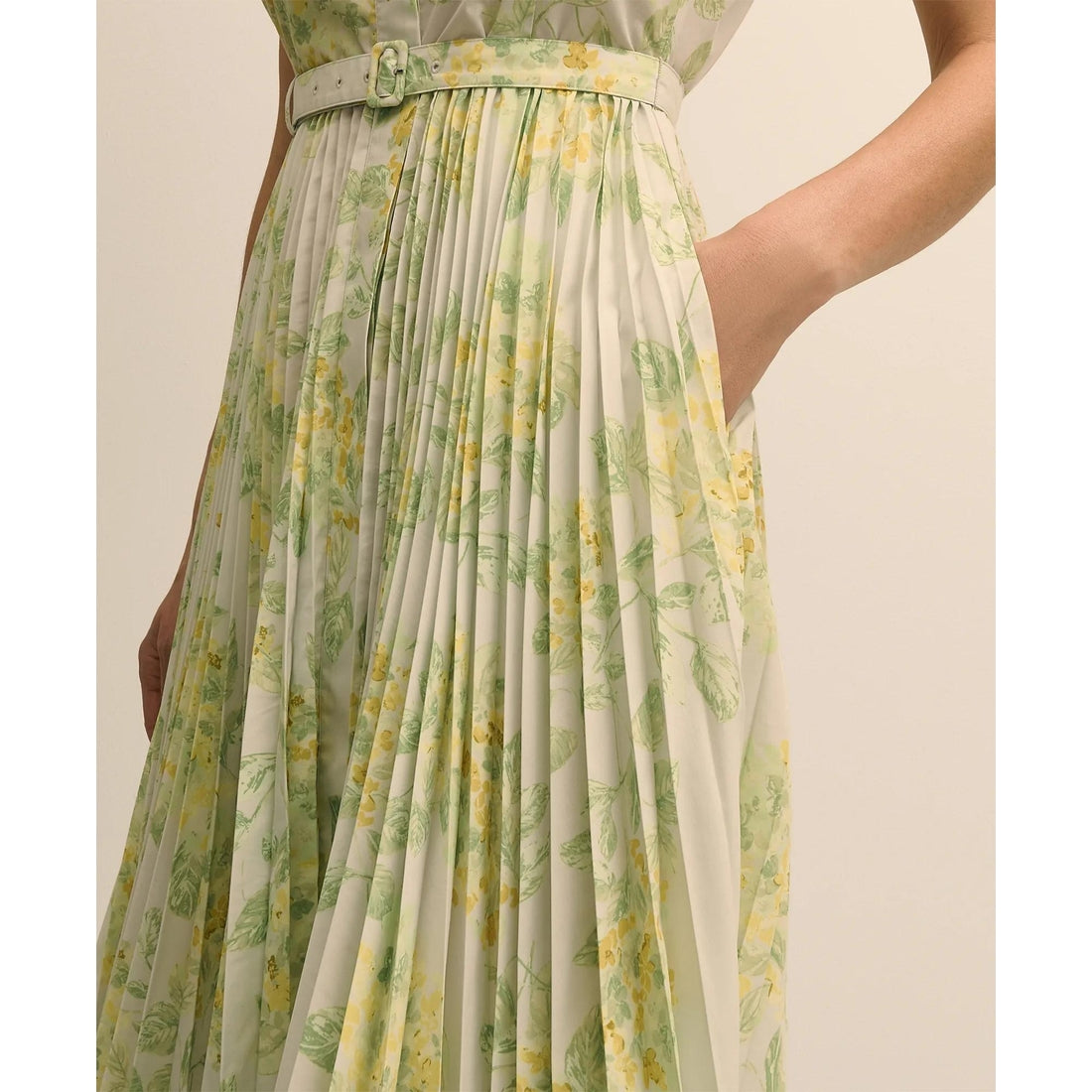 Floral A-Line Belted Shirt Dress