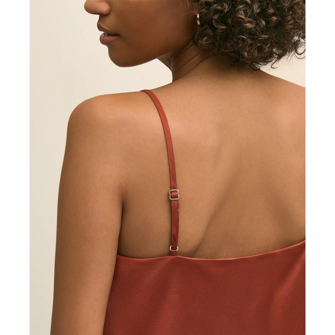 V-Neck Cami in Washable Silk Charmeuse