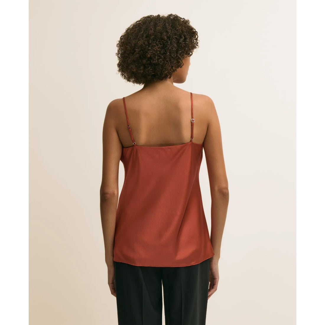 V-Neck Cami in Washable Silk Charmeuse