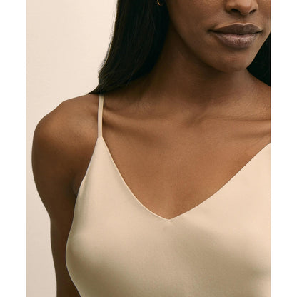 V-Neck Cami in Washable Silk Charmeuse
