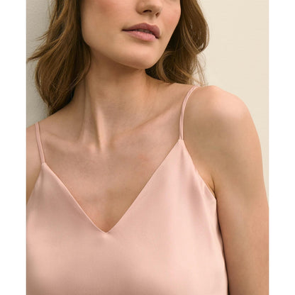 V-Neck Cami in Washable Silk Charmeuse
