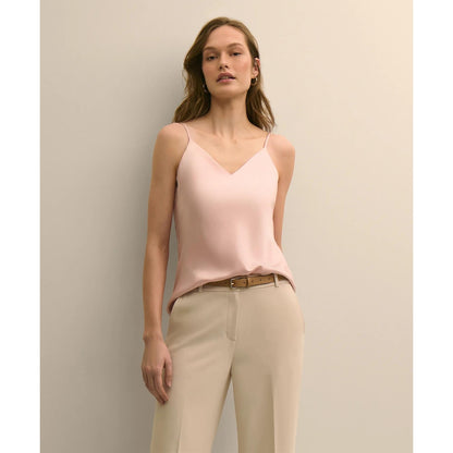 V-Neck Cami in Washable Silk Charmeuse