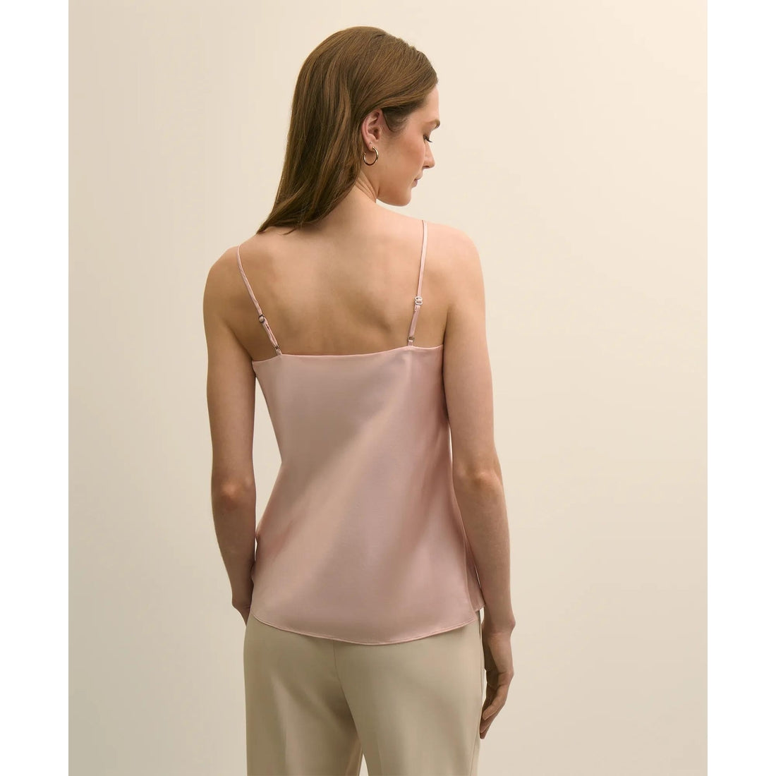 V-Neck Cami in Washable Silk Charmeuse