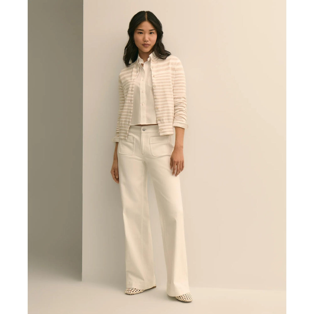 Patch-Pocket Flare Jeans