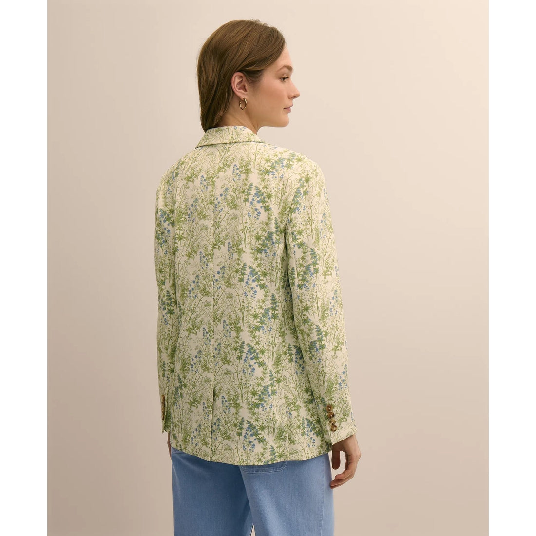 Crepe Botanical Print Jacket