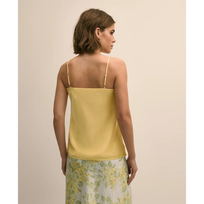 V-Neck Cami in Washable Silk Charmeuse