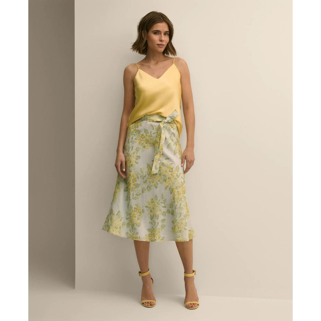 V-Neck Cami in Washable Silk Charmeuse