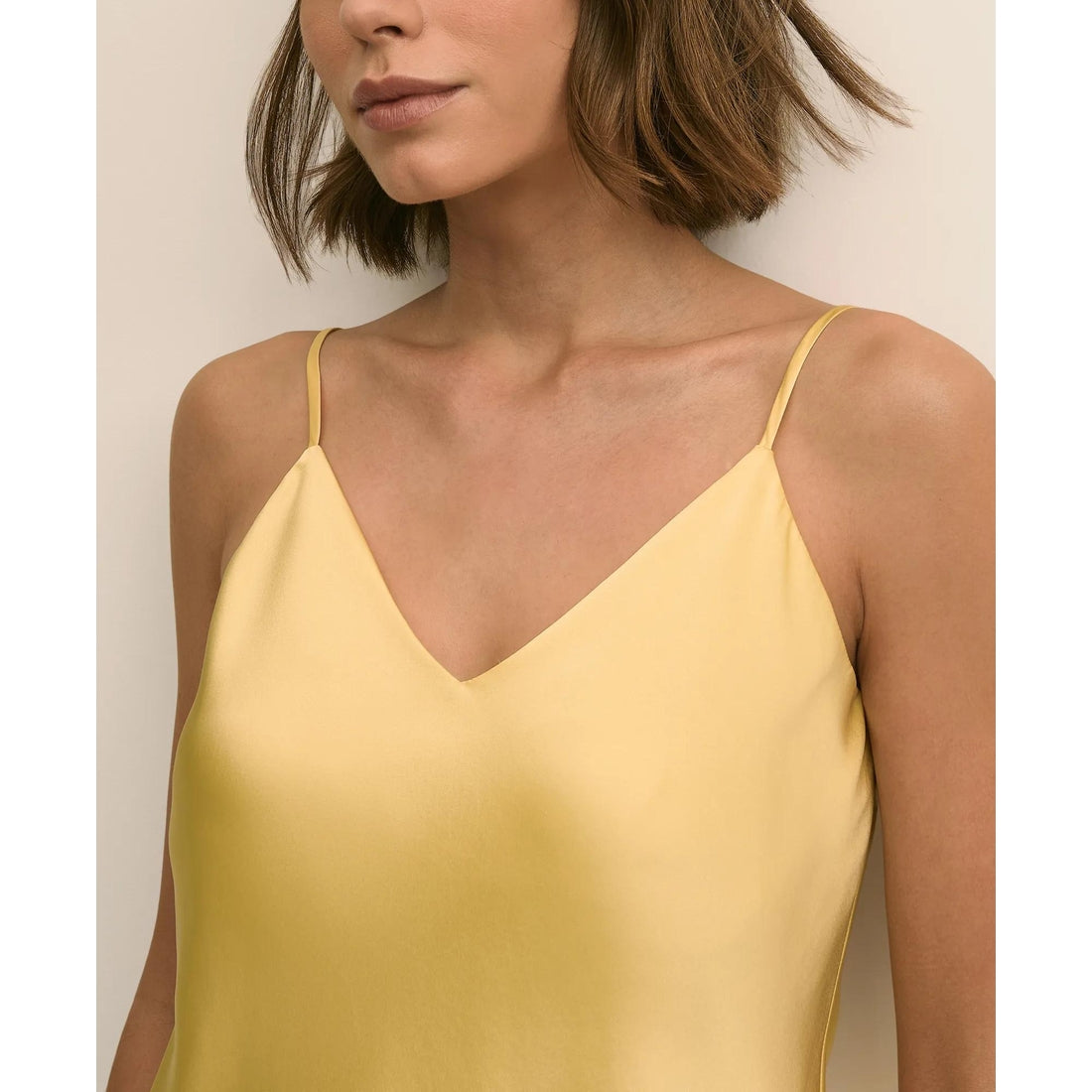 V-Neck Cami in Washable Silk Charmeuse