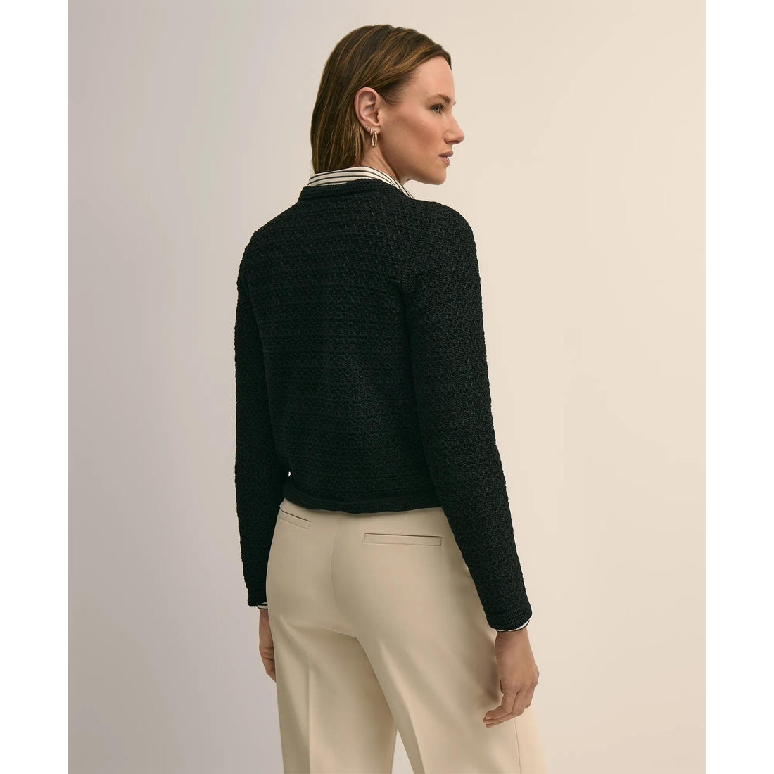 Mercerized Cotton Crochet Sweater Jacket