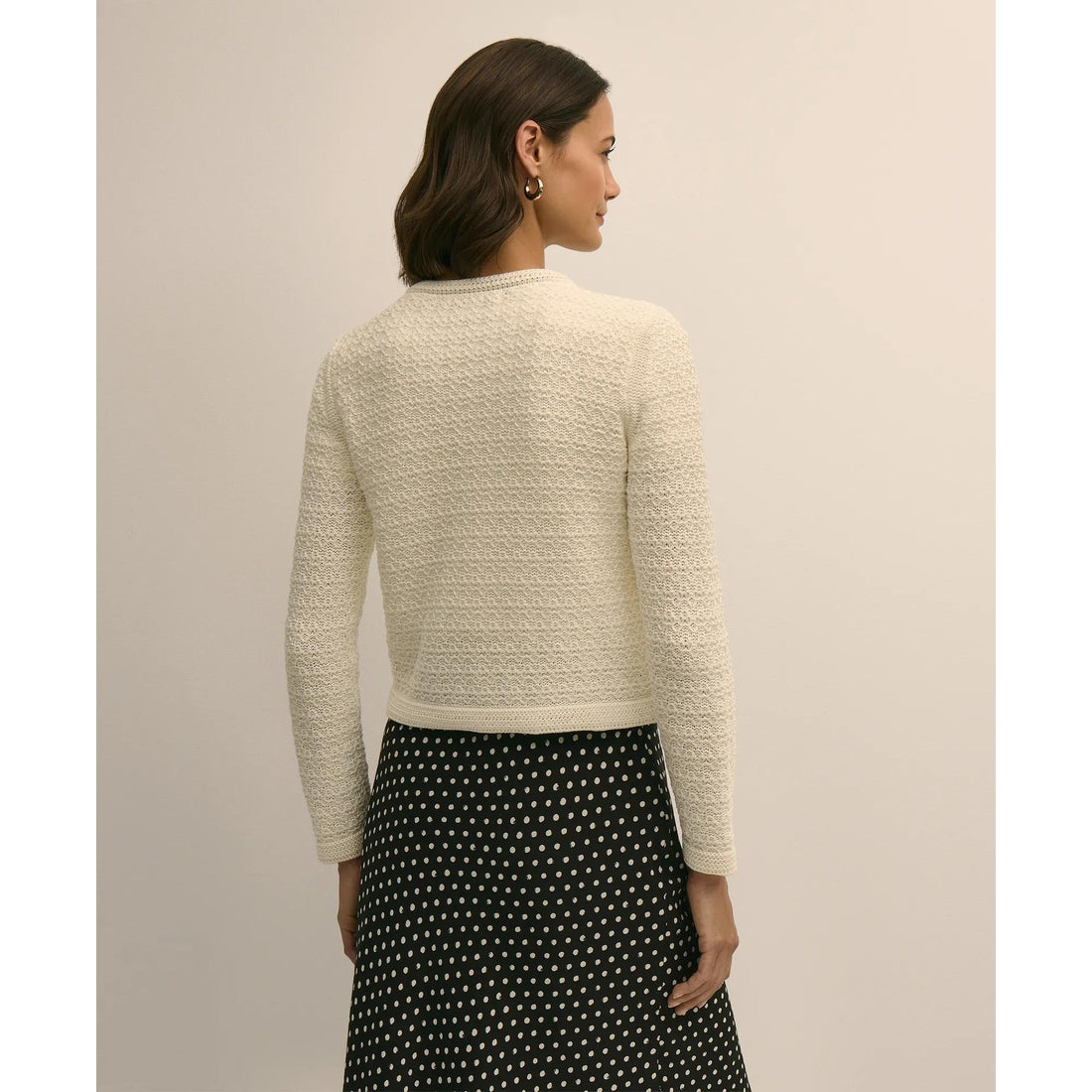 Mercerized Cotton Crochet Sweater Jacket