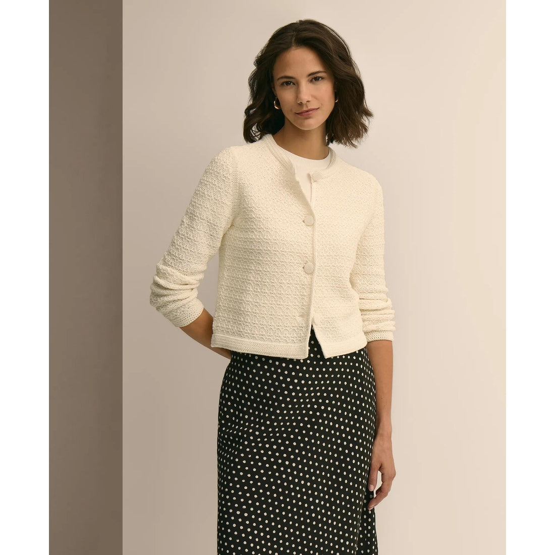 Mercerized Cotton Crochet Sweater Jacket