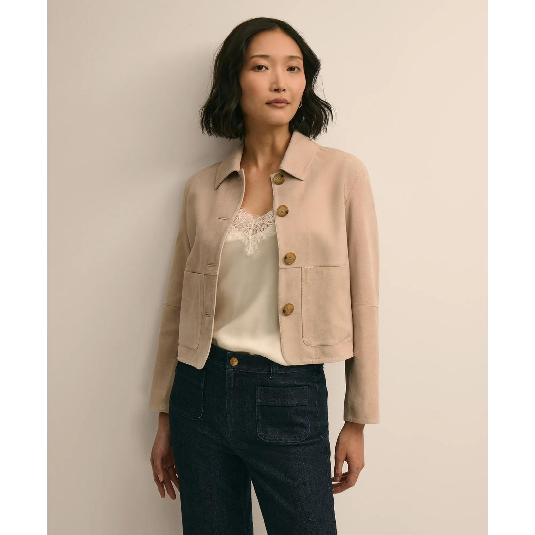 Suede Cropped Jacket