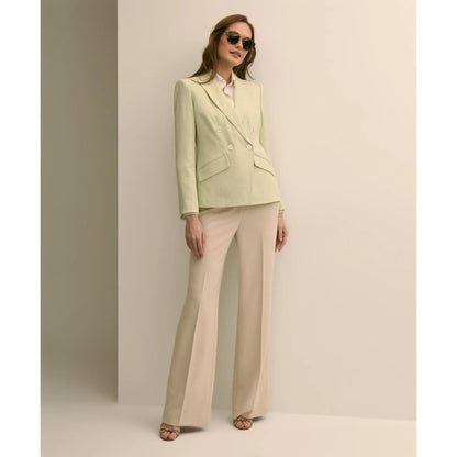 Viscose Melange Tweed Double-Breasted Jacket