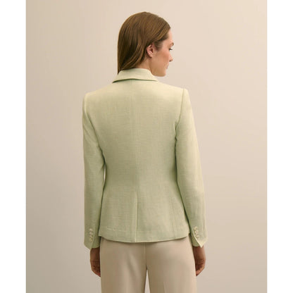 Viscose Melange Tweed Double-Breasted Jacket